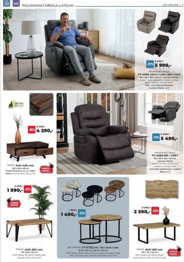 Akce ZIMA 2026 nábytek Autronic 15.1.-31.3.2026