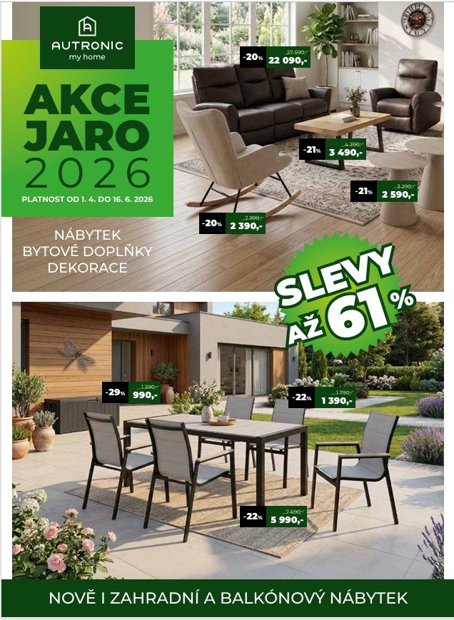 AUTRONIC jaro 2026 včetně zahradního nábyteku